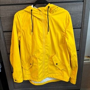 Bright Yellow Hooded Jacket